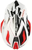 Moto Cross Enduro Мотошлем In Just1 J18 VIRTUAL Fiber Fluo Red Matt White