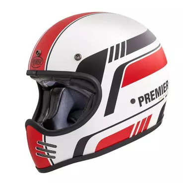 Premier Mx Bl8 Bm Мотошлем White Black Red Белый
