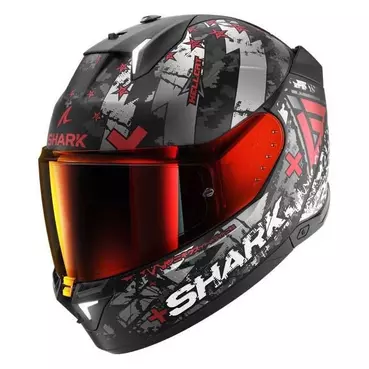 SHARK Skwal I3 Hellcat Full Face Helmet Black / Chrome / Red