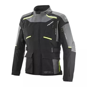 Ixon Midgard мотокуртка Black Grey Yellow Fluo Желтый
