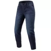 Rev'it Harper Tapered Ladies Dark Blue Used Motorcycle Jeans - L30
