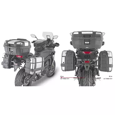 GIVI Monokey Yamaha Tracer 9 21 side cases fitting Синий