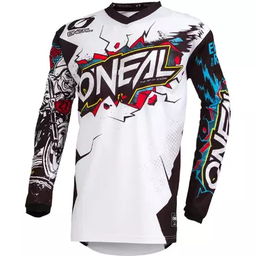Oneal Element Villain White Cross Enduro Motorcycle Jersey