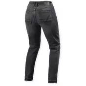 Rev'it Moto 2 Slim Ladies Motorcycle Jeans Dark black stone - L30