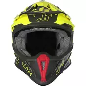 Moto Cross Enduro Мотошлем Just1 J18 + MIPS VERTIGO Red Gray Yellow Fluo