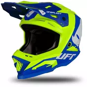 Moto Cross Enduro Мотошлем Ufo ECHUS Blue Fluo Yellow Matt