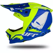 Moto Cross Enduro Мотошлем Ufo ECHUS Blue Fluo Yellow Matt
