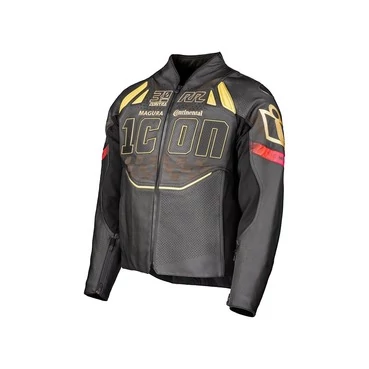 Icon Contra 3 Rizz Rizz Black мотокуртка кожаная черная