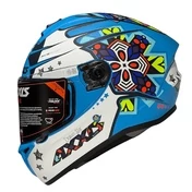 AXXIS FF112D Draken S Star Matt Fluor Blue мотошлем интеграл синий матовый