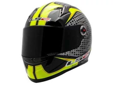 LS2 FF358 Wardots Hi-Vis мотошлем черный
