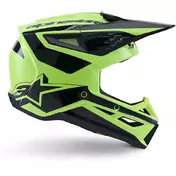 Alpinestars SM3 Heat Youth Motocross Enduro Мотошлем ECE06 Fluorescent Yellow Gloss Black
