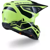 Alpinestars SM3 Heat Youth Motocross Enduro Мотошлем ECE06 Fluorescent Yellow Gloss Black
