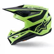 Alpinestars SM3 Heat Youth Motocross Enduro Мотошлем ECE06 Fluorescent Yellow Gloss Black