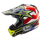 Arai Mx-v Evo Stars And Stripes Мотошлем Yellow Fluo