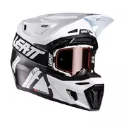 Leatt Moto 9.5 Carbon V26 Мотошлем Kit White Black Белый