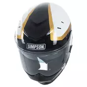 Simpson Venom Tanto Мотошлем Black Tangol White Золотистый