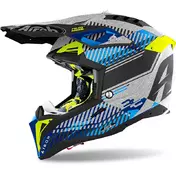 Airoh Aviator 3 Wave Мотошлем Silver Chrome Синий