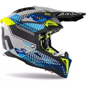 Airoh Aviator 3 Wave Мотошлем Silver Chrome Синий