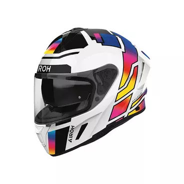 Airoh Spark 2 Lively Мотошлем Rainbow Glossy Белый