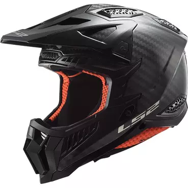Ls2 Mx703 X-force Carbon Solid Мотошлем Black Черный