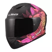 Ls2 Ff820 Rapid 3 Poppies 2 Мотошлем Black Pink Matt Черный