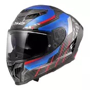 Ls2 Ff807 Dragon Carbon Trax Мотошлем Blue Синий