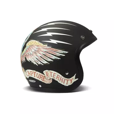 Dmd Jet Retro Eagle Мотошлем Черный