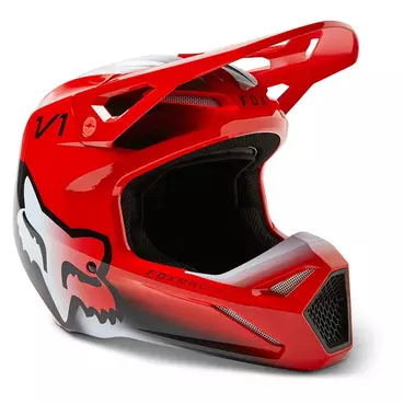 Fox Youth V1 Toxsyk Мотошлем Red Fluo Красный