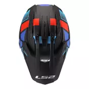 Ls2 Mx702 Pioneer 2 Block Мотошлем Red Blue Matt Синий