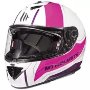 Mt Мотошлемs Rapide Duel H9 White Pink Розовый