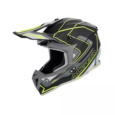 Acerbis Linear 2206 Мотошлем Black Yellow Fluo Черный