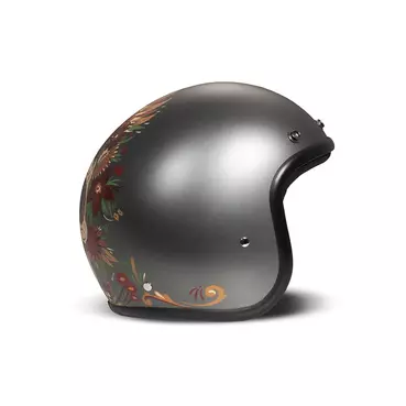 Dmd Jet Retro Skull Мотошлем Черный