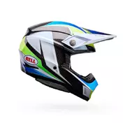 Bell Moto-10 Spherical Grid Мотошлем White Blue Синий
