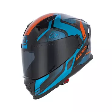 Acerbis X-way Graphic Мотошлем Blue Orange Синий