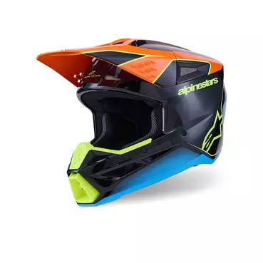 Alpinestars Sm3 Fray Мотошлем Black Orange Yellow Оранжевый