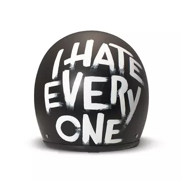 Dmd Jet Retro I Hate Everyone Мотошлем Matt Черный