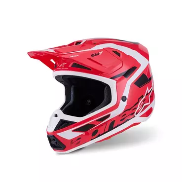 Alpinestars Sm7 2206 Deed Мотошлем Red Black White Красный