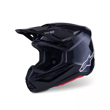 Alpinestars Sm7 2206 Solid Мотошлем Black Glossy Черный