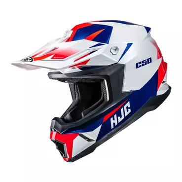 Hjc C50 Slide Мотошлем White Blue Red Синий