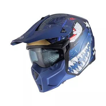 Premier Subverter Ar 12 Bm Мотошлем Blue Matt Синий