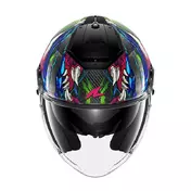 Shark Rs Jet Carbon Shaytan Мотошлем Green Purple Черный