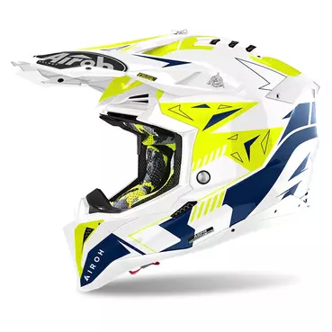 Airoh Aviator 3 Spin Мотошлем Yellow Blue Желтый
