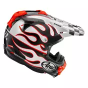 Arai Mx-v Evo Flame Мотошлем White Белый