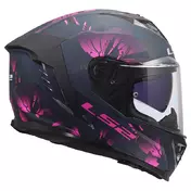 Ls2 Ff818 Storm 3 Burst Мотошлем Black Pink Matt Розовый