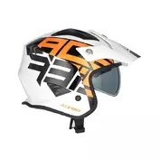 Acerbis Jet Aria 2206 Graphic Мотошлем White Orange Оранжевый