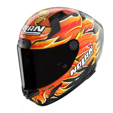 Nolan X-804 Rs Ultra Carbon Replica Iannone Мотошлем Черный