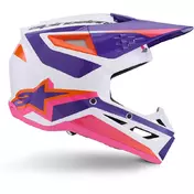 Alpinestars SM3 Heat Youth Motocross Enduro Мотошлем ECE06 White Purple Pink Gloss