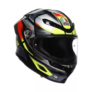 Agv K6 S E2206 Erazer Мотошлем Red Yellow Fluo Желтый