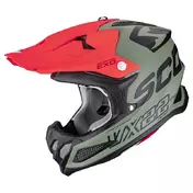 Scorpion Vx-22 Air Updown Мотошлем Green Red Matt Зеленый