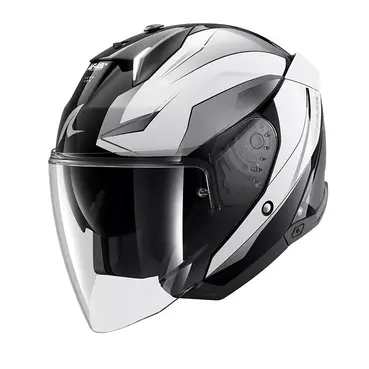 Shark Skwal I3 Jet Mekarium Мотошлем Black White Черный